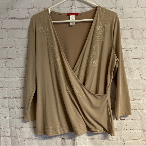 Anne Klein Tops - AK Anne Klein faux wrap shirt